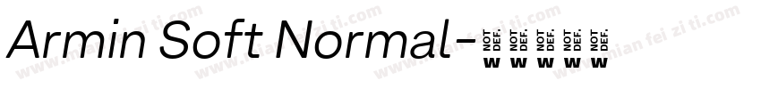 Armin Soft Normal字体转换
